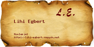 Lihi Egbert névjegykártya